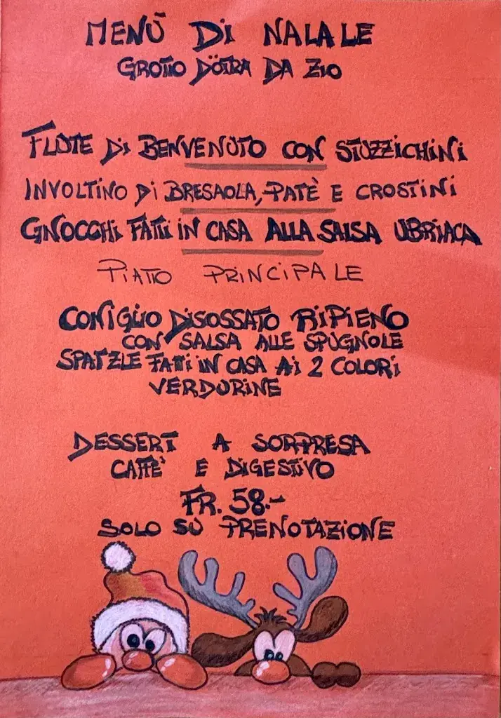 Grotto Dötra restaurant in Blenio