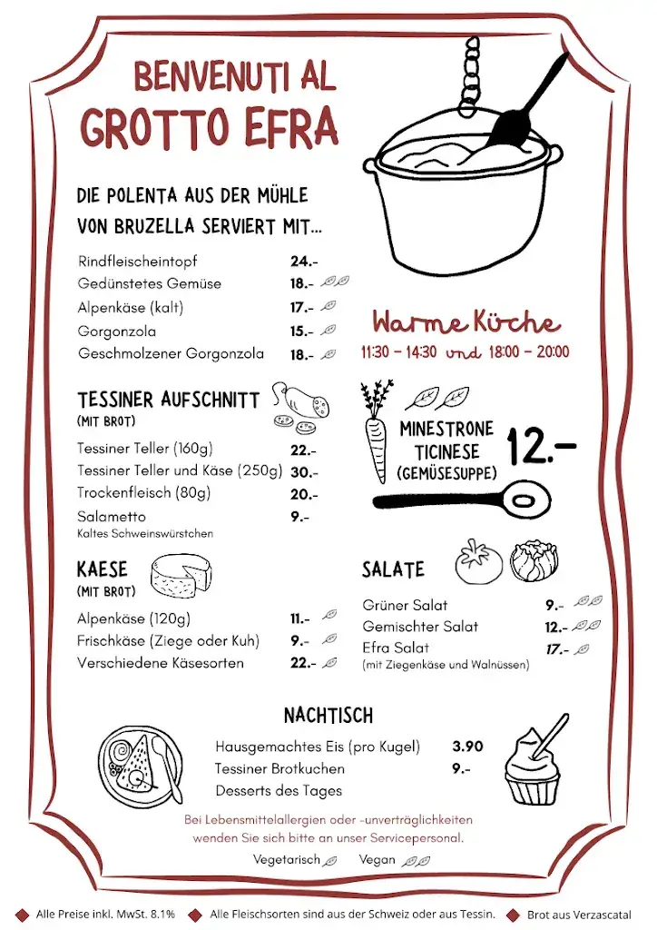 Grotto Efra ristorante a Sonogno