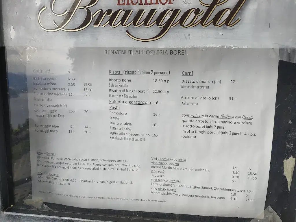 Menu_Osteria Borei_Brissago_imagen_2