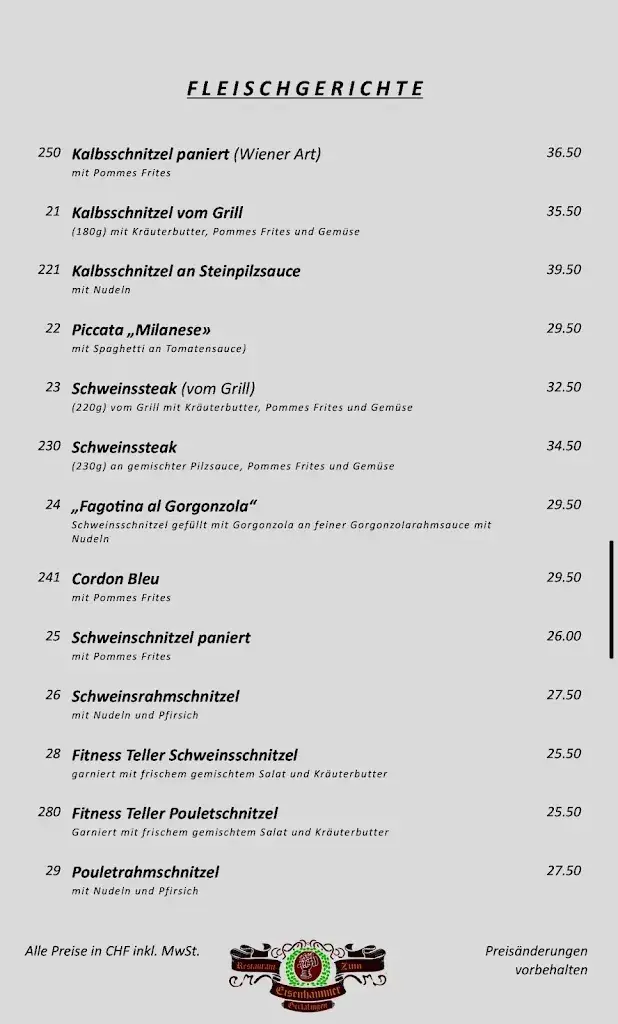 Menu_Restaurant Eisenhammer Gerlafingen / Seit 1841_Gerlafingen_image_2