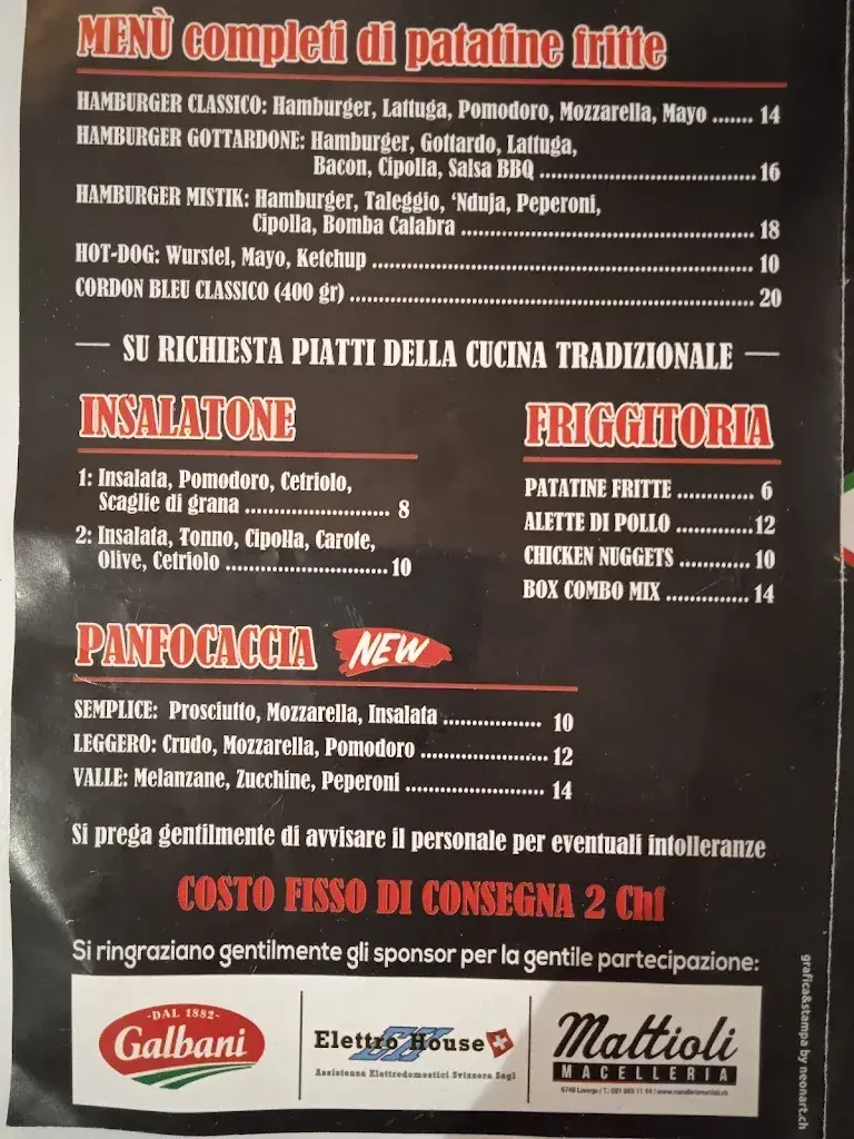 Pizzeria snack bar Leventina ristorante a Airolo