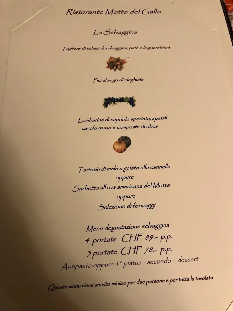 Locanda Motto del Gallo restaurant à Taverne