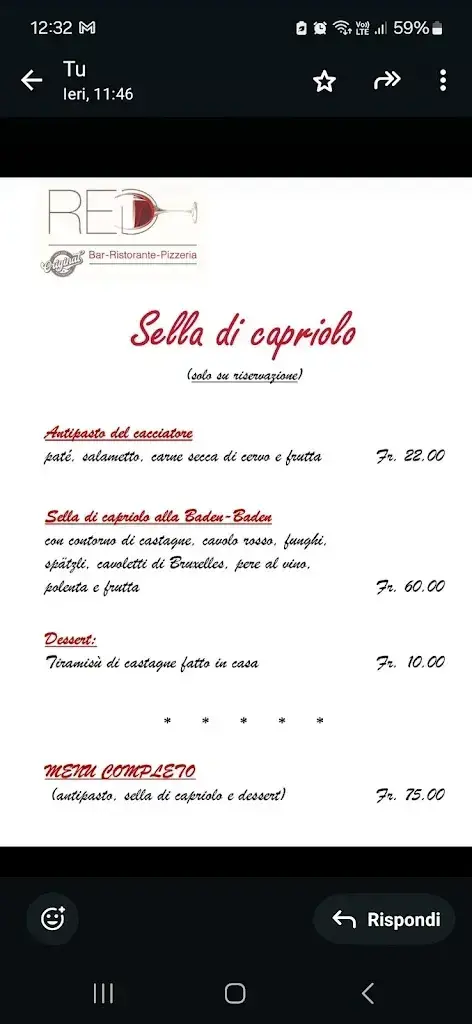 Menu_RED Restaurant, Pollegio_Pollegio_image_4