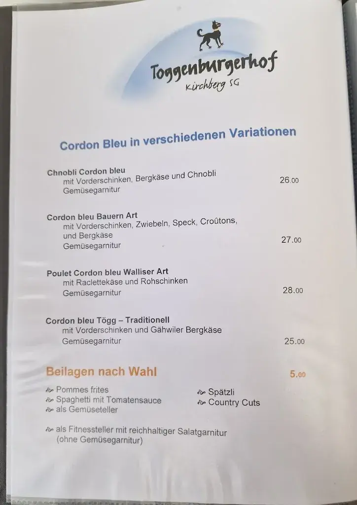 Menu_Restaurant + Hotel Toggenburgerhof_Kirchberg_image_1