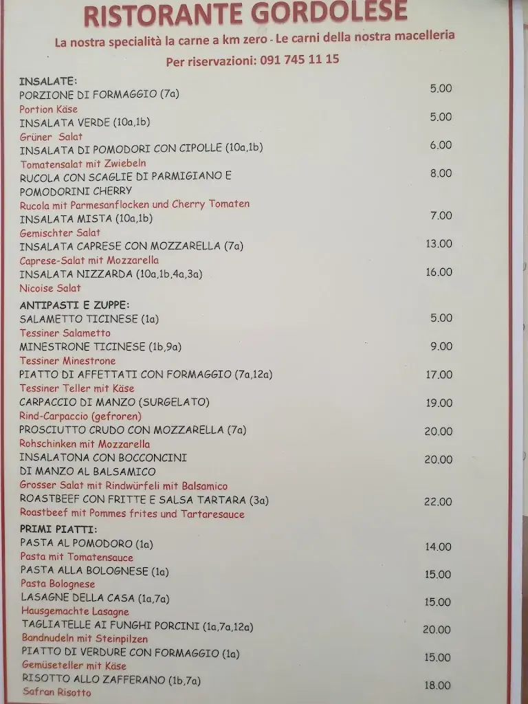 Menü_Ristorante Gordolese_Gordola_Bild_2