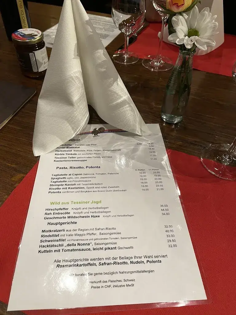 Menu_Grotto al Capon, Brione sopra Minusio_Brione sopra Minusio_immagine_2