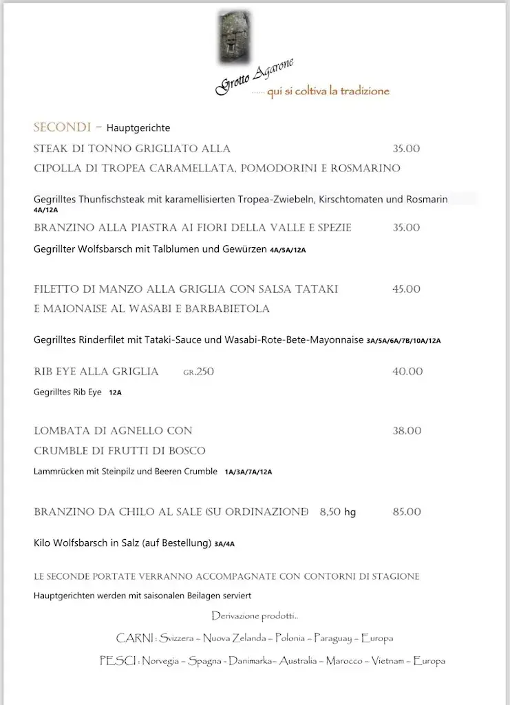 Romitaggio restaurant in Agarone