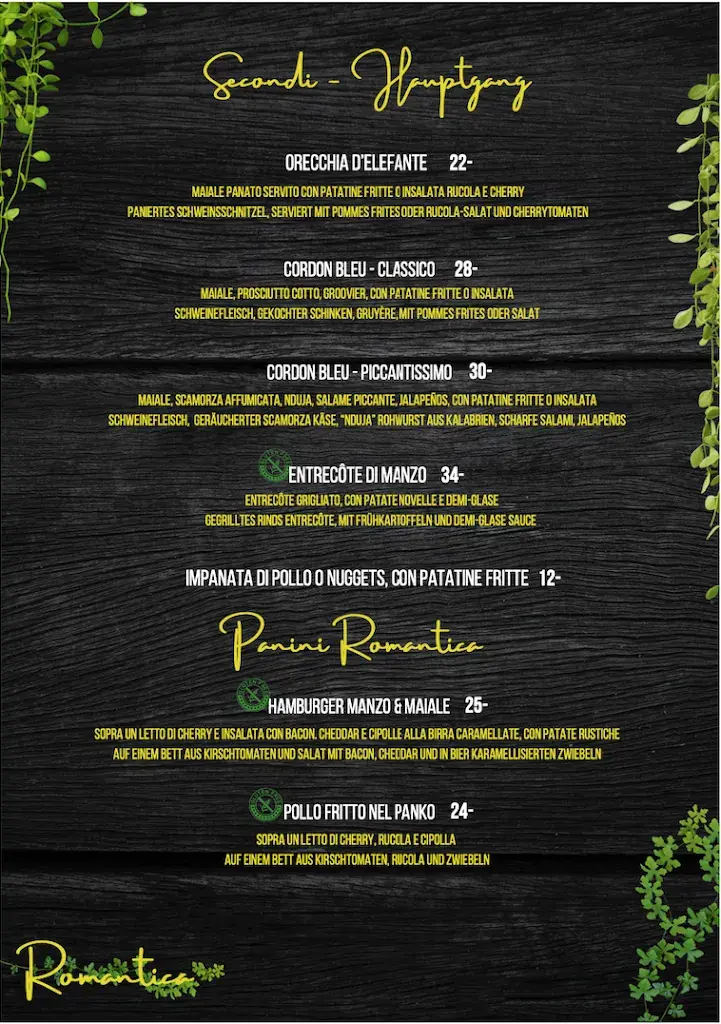 Menu_Romantica RistroBar_Cugnasco_image_1
