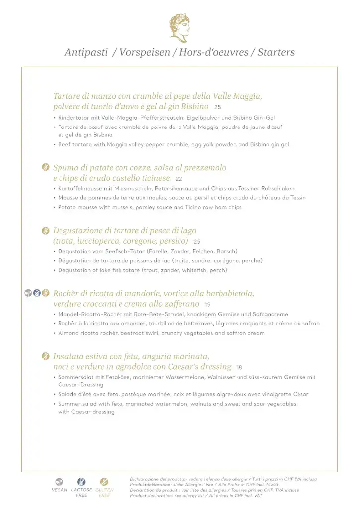 Menu_Caesar's Restaurant & Lounge_Brissago_image_2