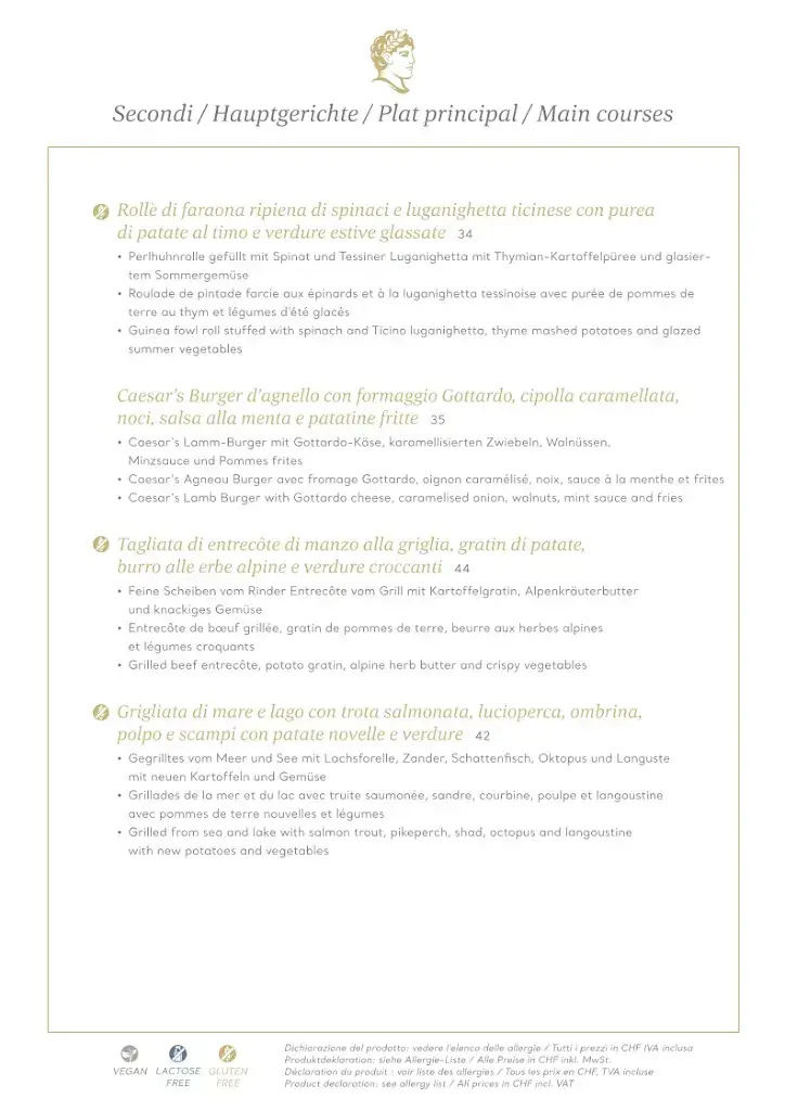 Menu_Caesar's Restaurant & Lounge_Brissago_image_3