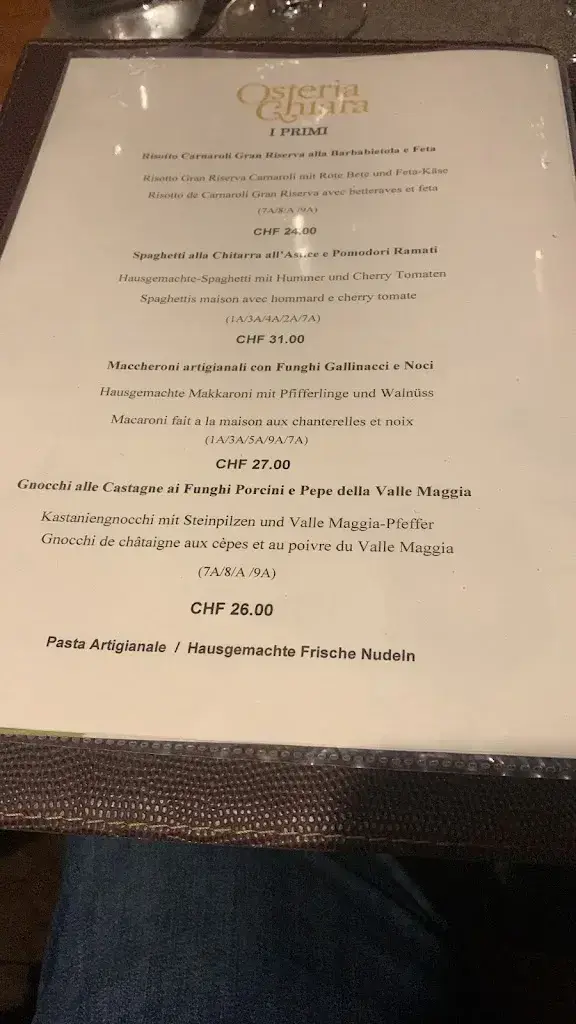 Menu_Osteria Chiara_Muralto_imagen_2