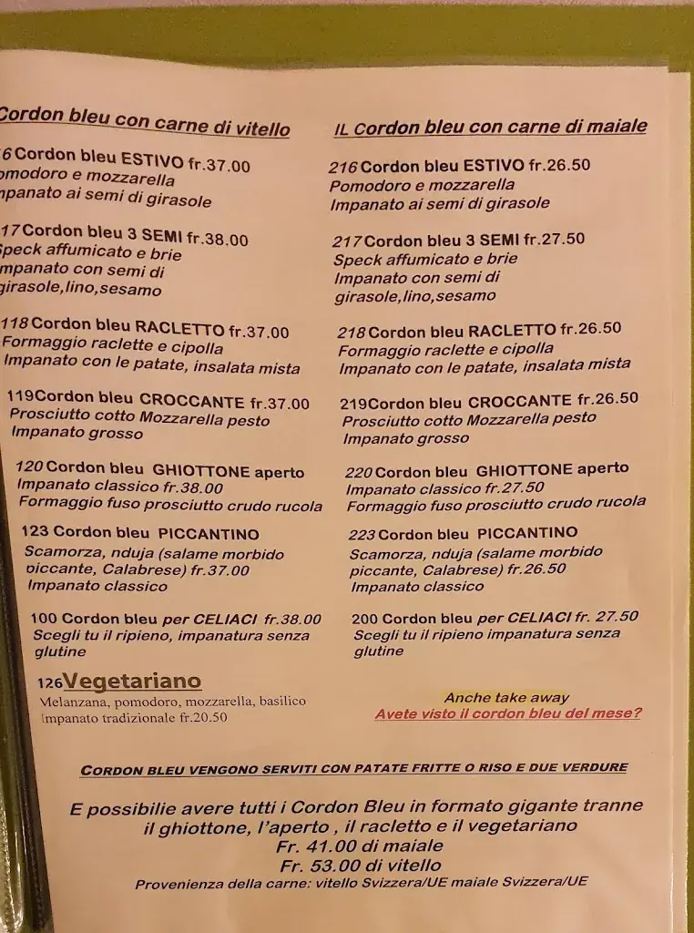 Trattoria Milesi – La casa del Cordon Bleu restaurant in Agno