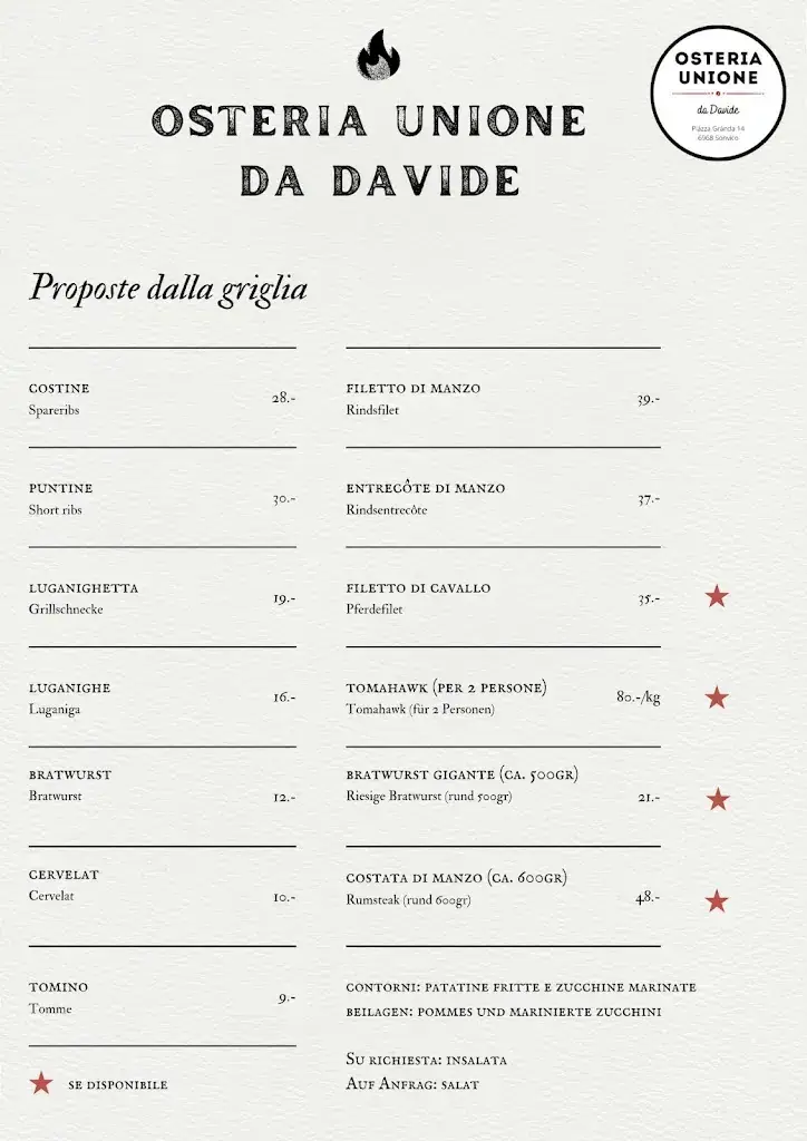 Osteria Unione Da Davide restaurant à Lugano