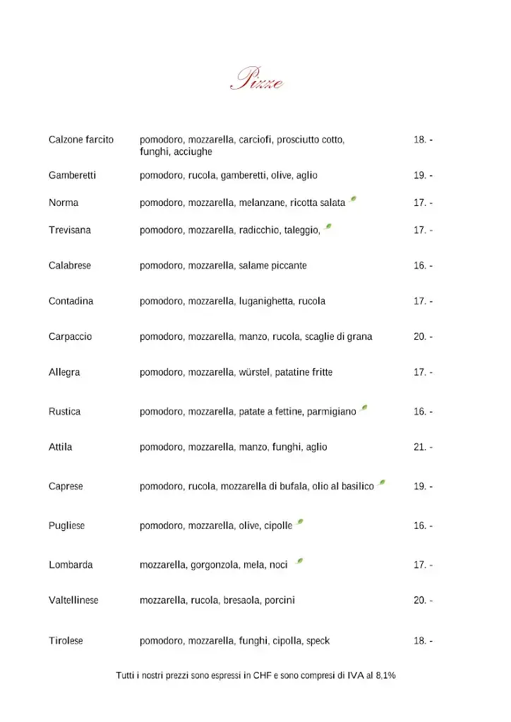 Menü_Ristorante - Pizzeria San Michele_Caslano_Bild_4
