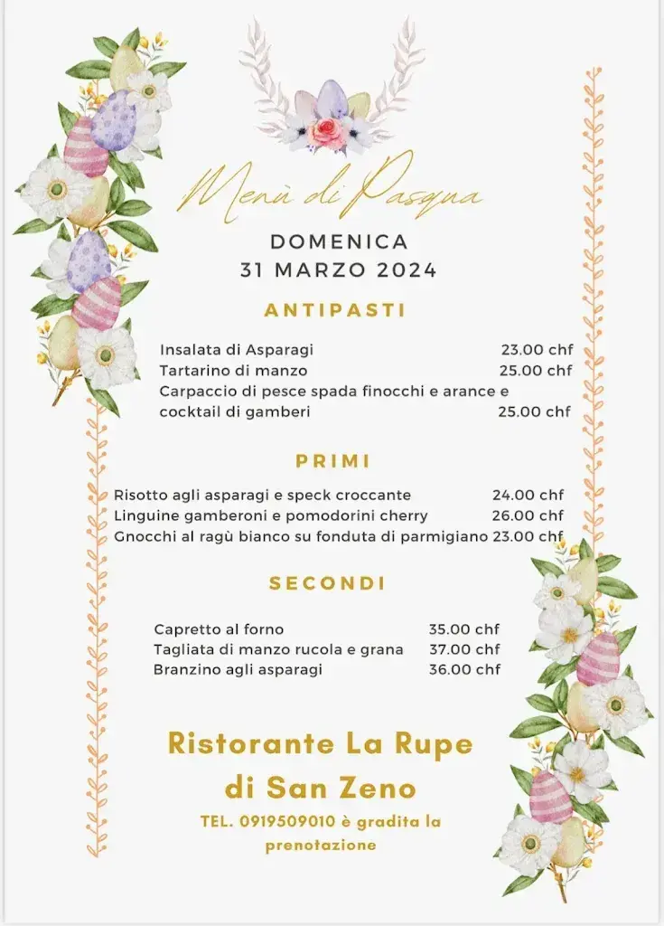 Ristorante La Rupe di San Zeno restaurante en Lamone