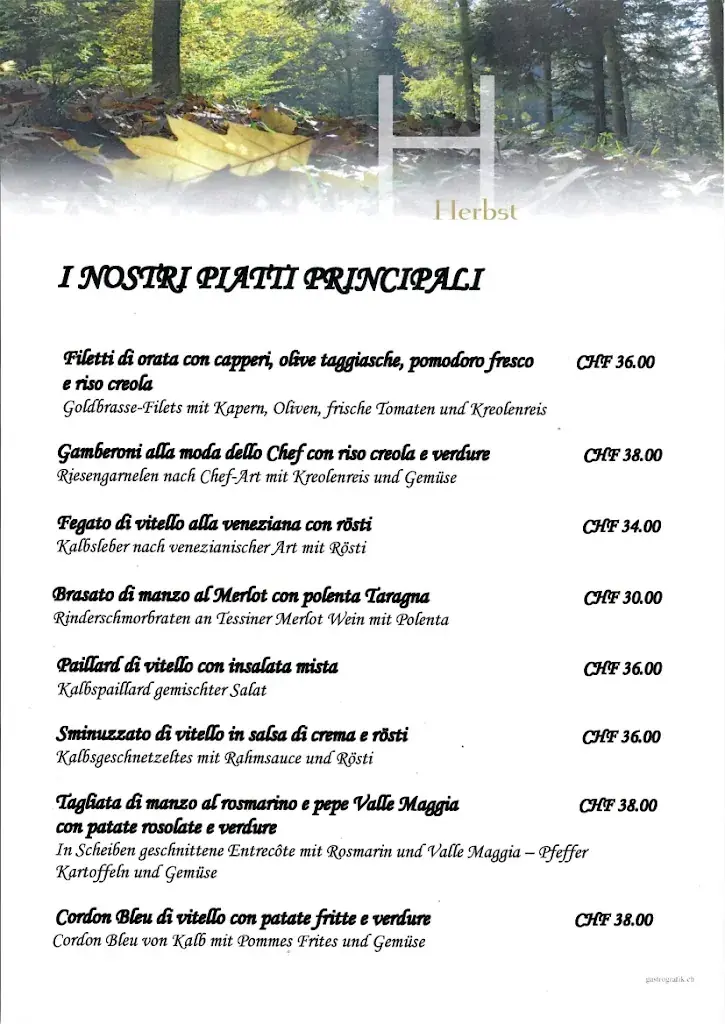 Menü_Ristorante il Castagno Mugena_Mugena_Bild_2