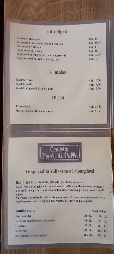 Menu_Ristorante Canvetto Ponte Di Valle_Canobbio_imagen_4