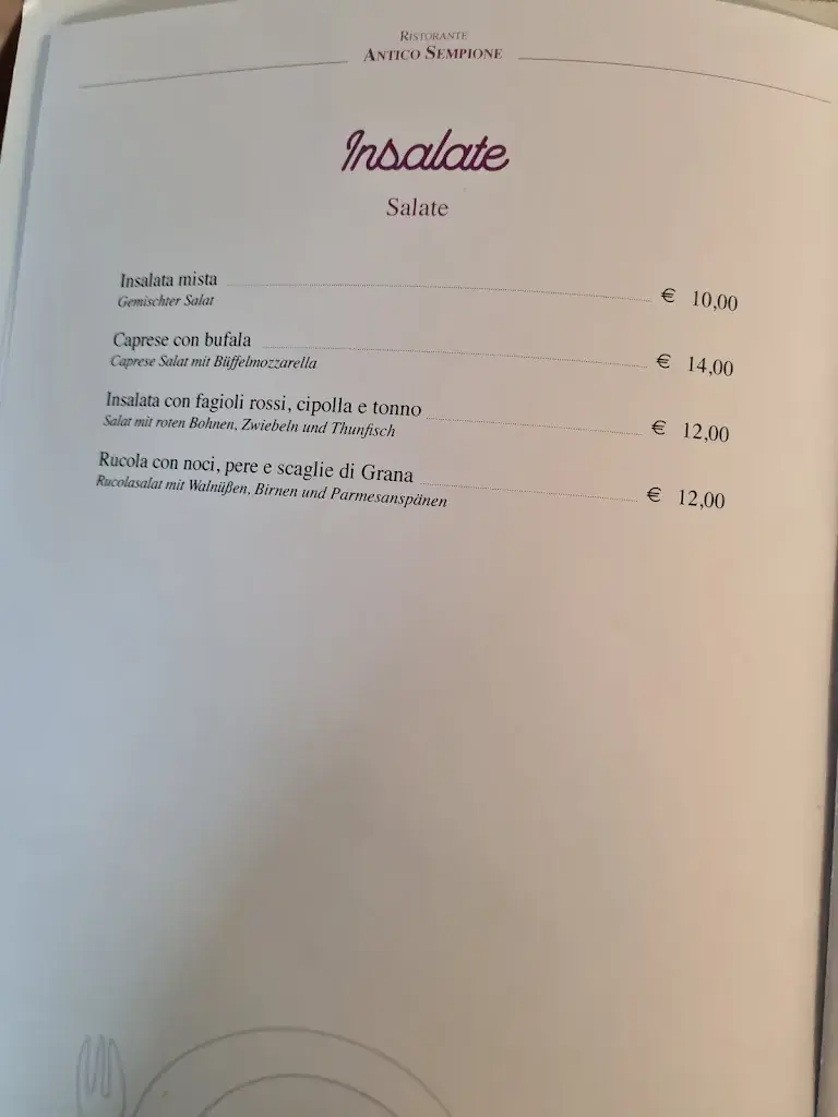 Menü_Ristorante Antico Sempione_Italy_Bild_4