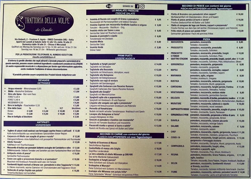 Bar Trattoria Pizzeria Della Volpe_Italy_menu_image_1