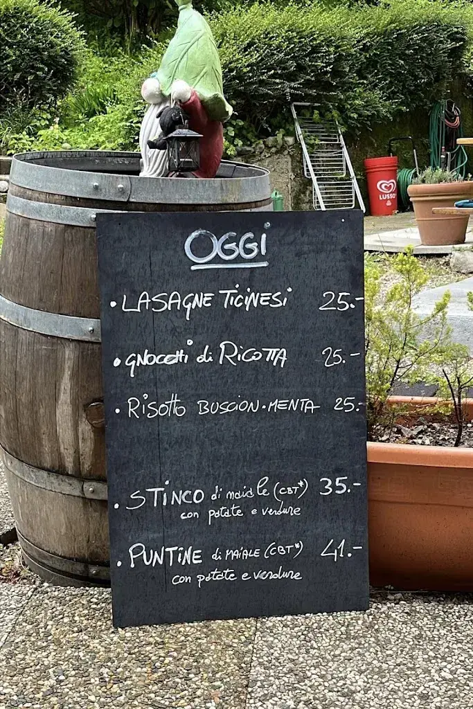 Grotto Castagneto restaurant in Brè sopra Lugano