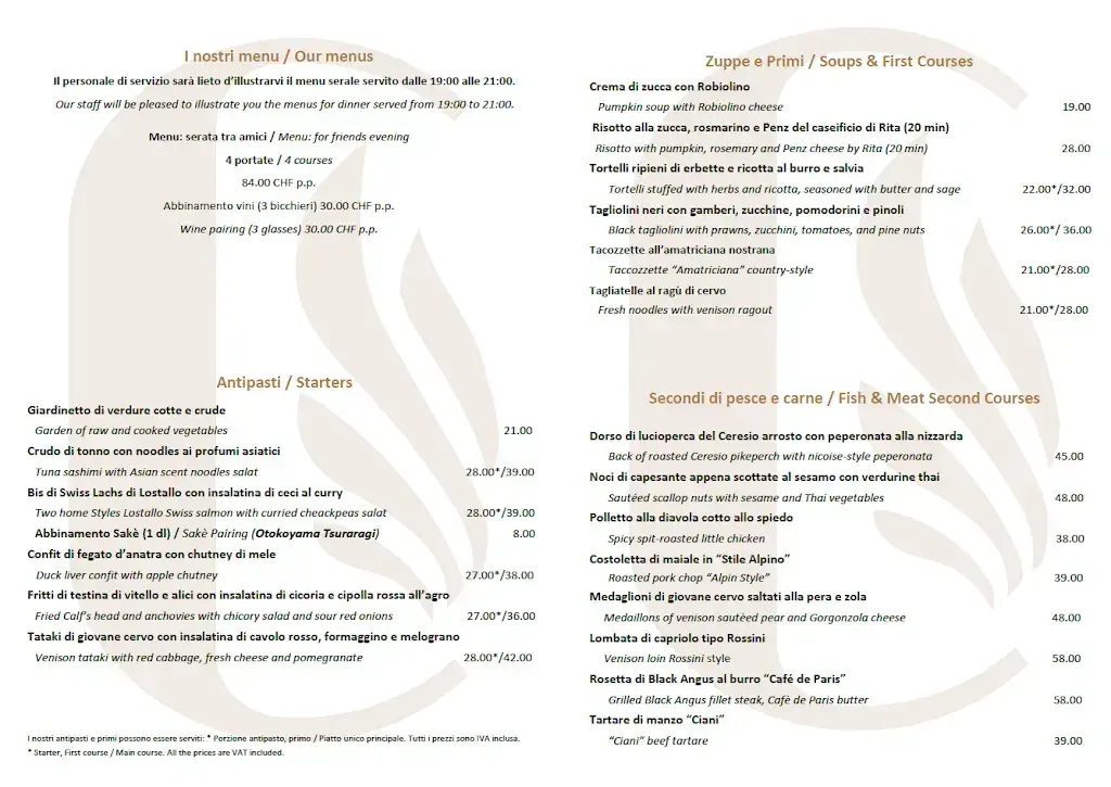 Ciani Lugano restaurant in Lugano