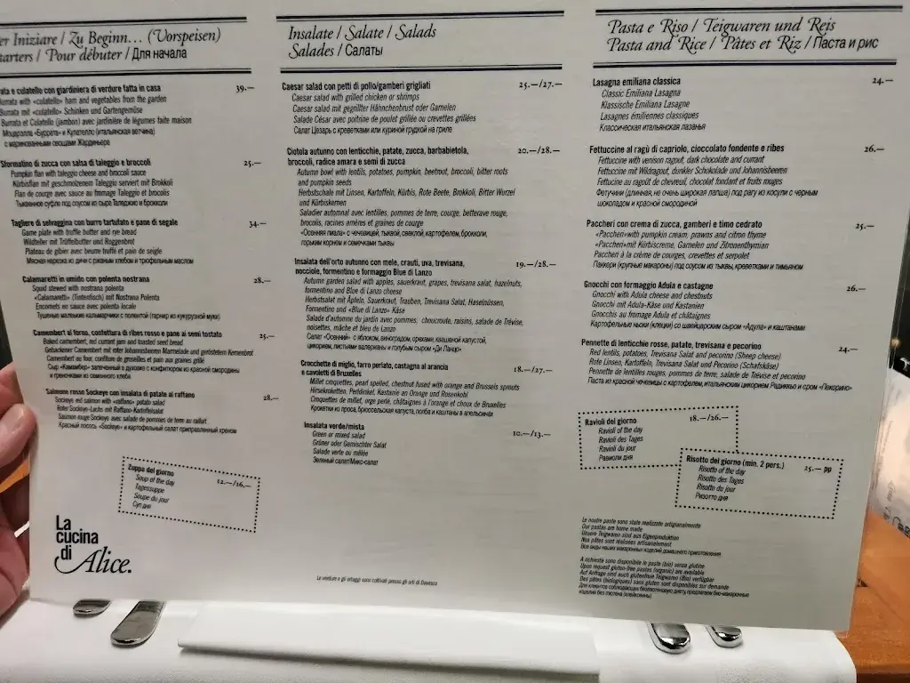 Menu_Restaurant La Cucina di Alice_Lugano_image_2