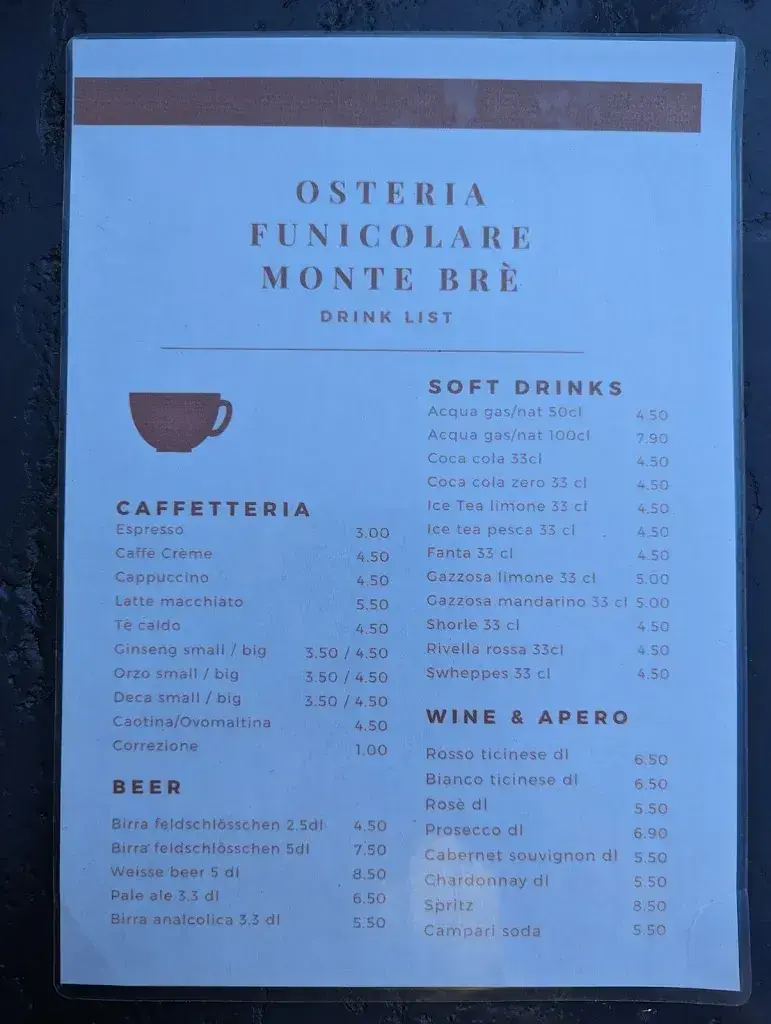 Menu_Osteria Funicolare Monte Brè_Brè sopra Lugano_image_4