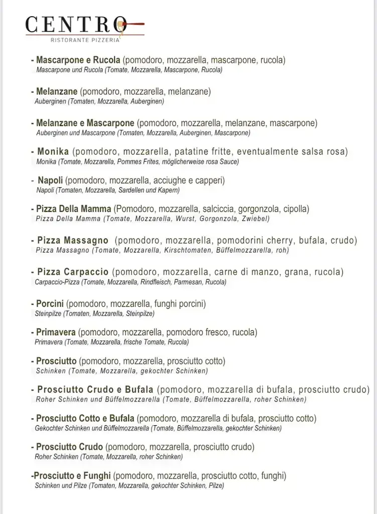 Menu_Ristorante Pizzeria Centro Massagno_Massagno_image_3