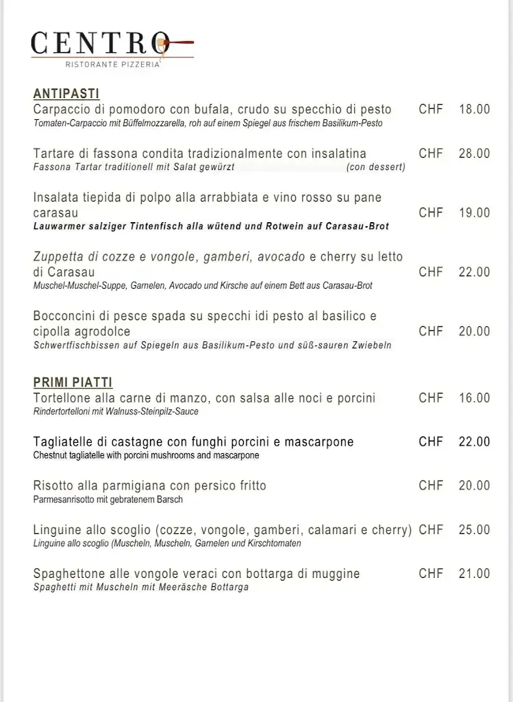 Menu_Ristorante Pizzeria Centro Massagno_Massagno_image_4