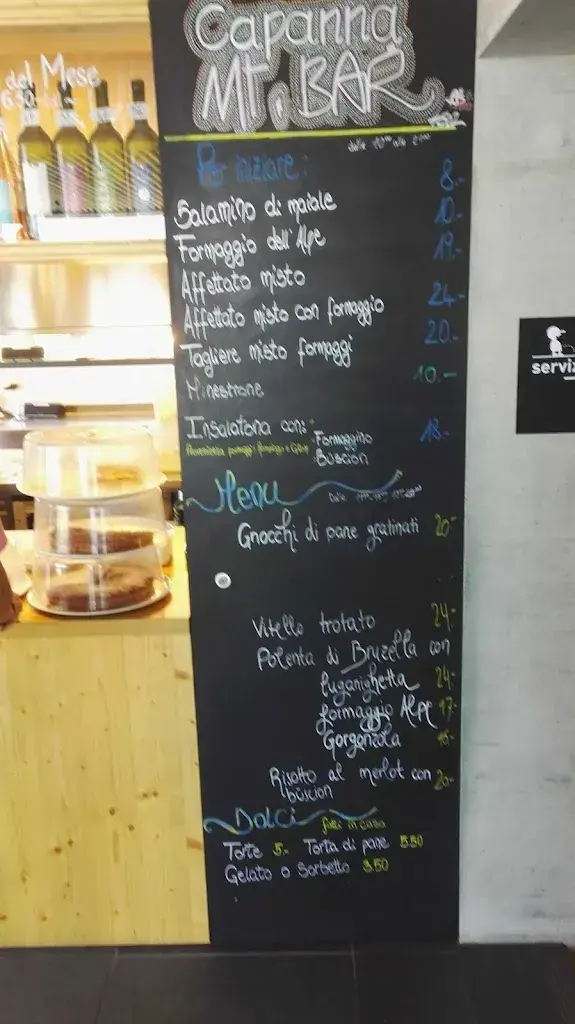 Capanna Monte Bar restaurant in Capriasca