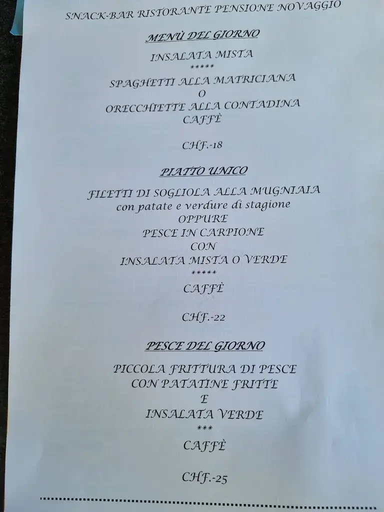 Pensione Novaggio restaurant à Novaggio