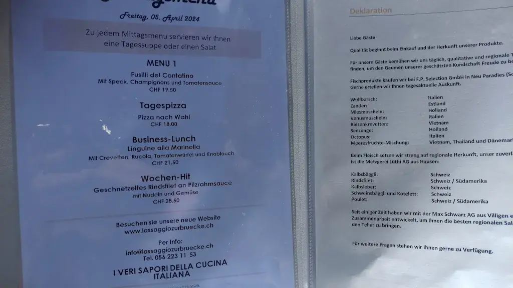 Menu_Restaurant L' Assaggio zur Brücke_Vogelsang_image_2