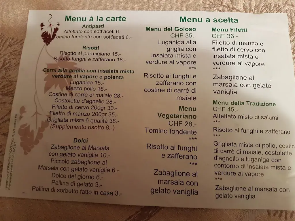 Menü_Grotto Flora B&B_Agra_Bild_2