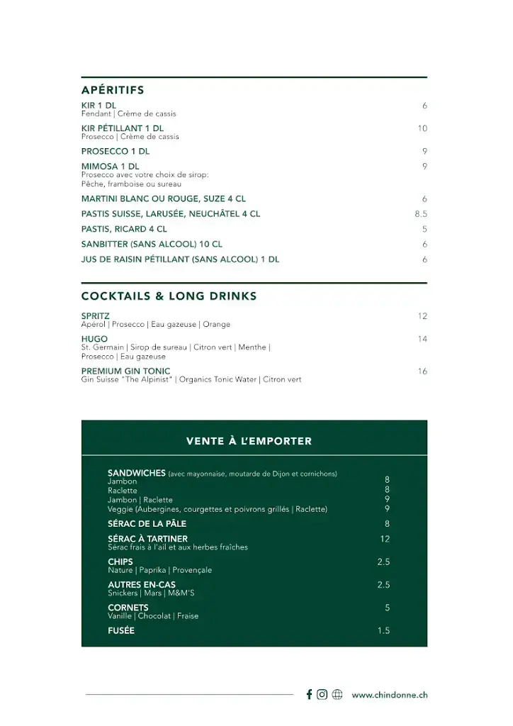 Auberge de Chindonne restaurant à Les Giettes