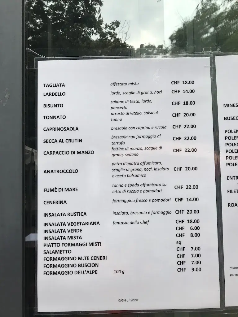 Grotto al Ceneri Monte restaurant in Rivera