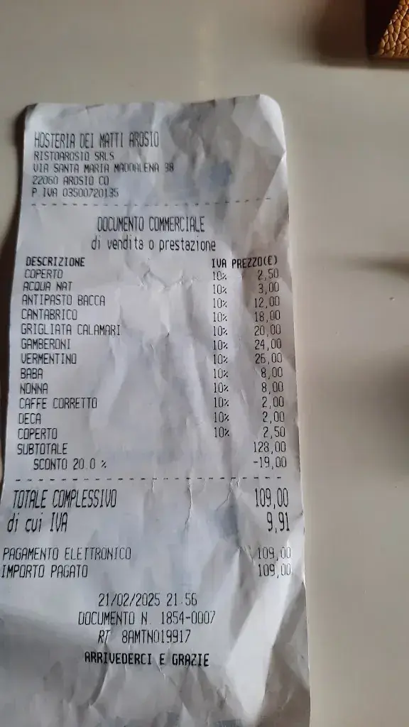 DA. VI_Ristorante Hosteria dei matti Arosio_Italy_recensione