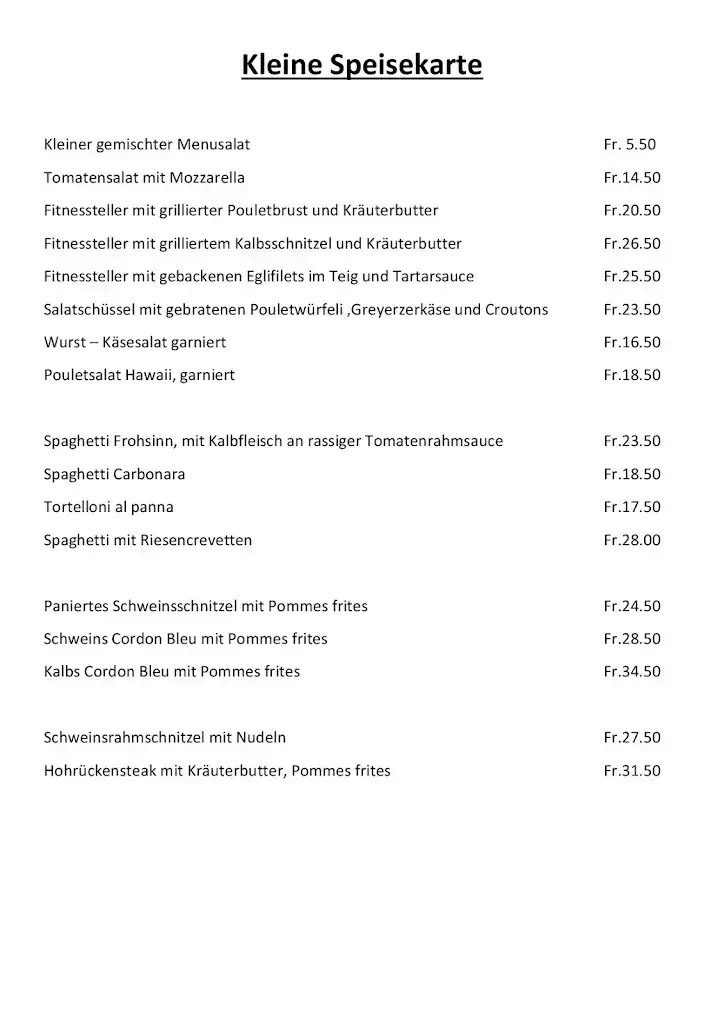 Menu_Restaurant, Pizzeria Frohsinn_Gebenstorf_image_2