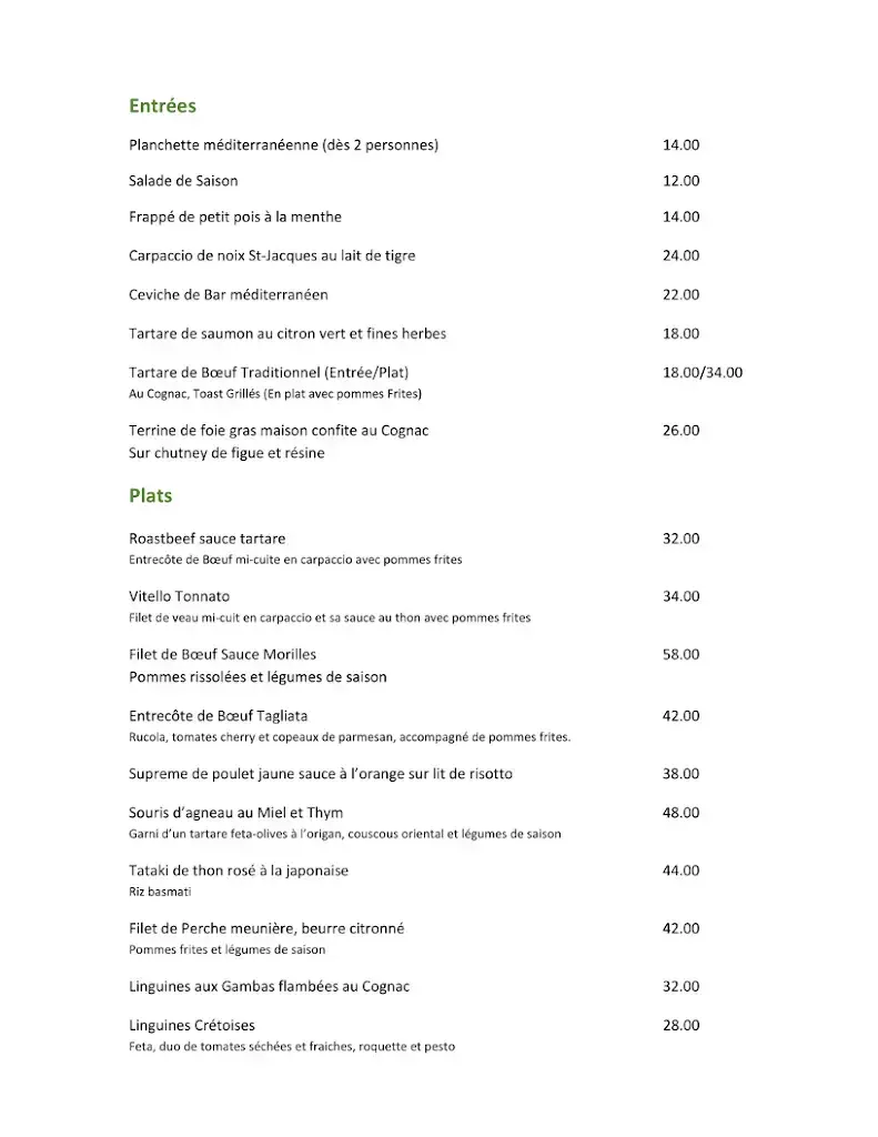 La Brasserie de l' épée_Fribourg_menu_image_1