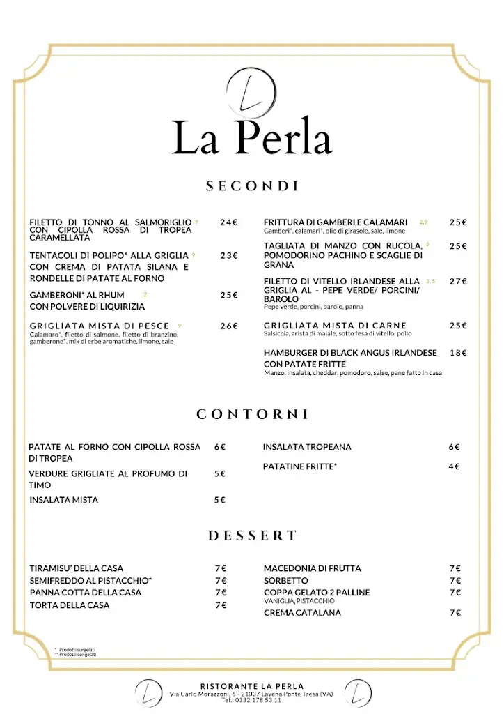 Menu_Ristorante La Perla_Italy_image_2