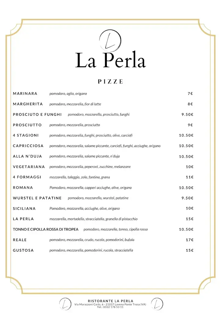 Menu_Ristorante La Perla_Italy_image_3