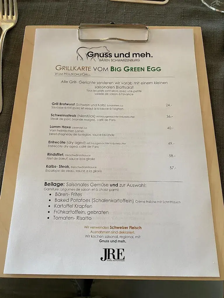 Restaurant Bären restaurant à Schwarzenburg