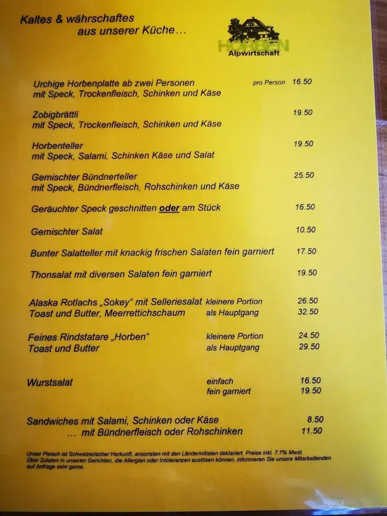 Menu_Alpwirtschaft Horben_Beinwil (Freiamt)_image_2