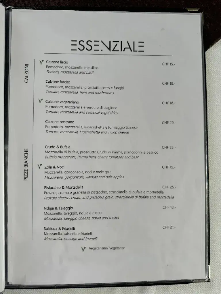 Menu_Essenziale Restaurant and Pizza_Mendrisio_image_2