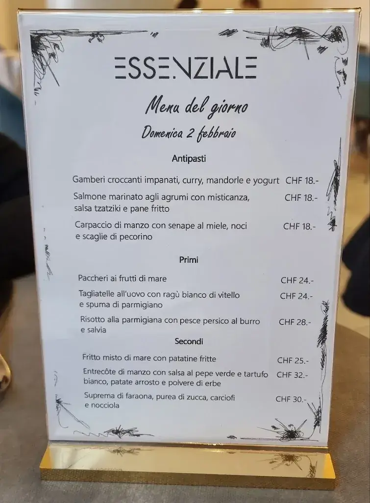 Menu_Essenziale Restaurant and Pizza_Mendrisio_image_4