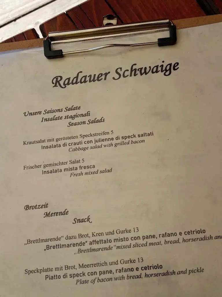 Radauer schwaige restaurant in Italy