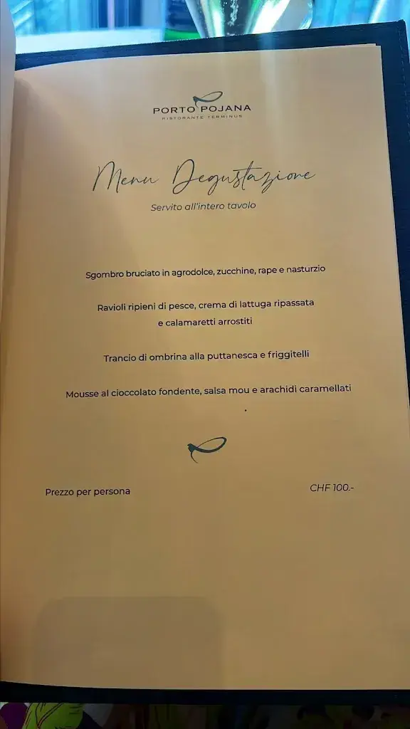 Porto Pojana restaurant in Riva San Vitale