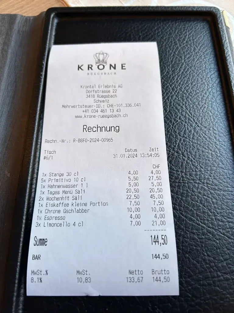 Libertalie Bastiat_Gasthof Krone_Rüegsau_Bewertung