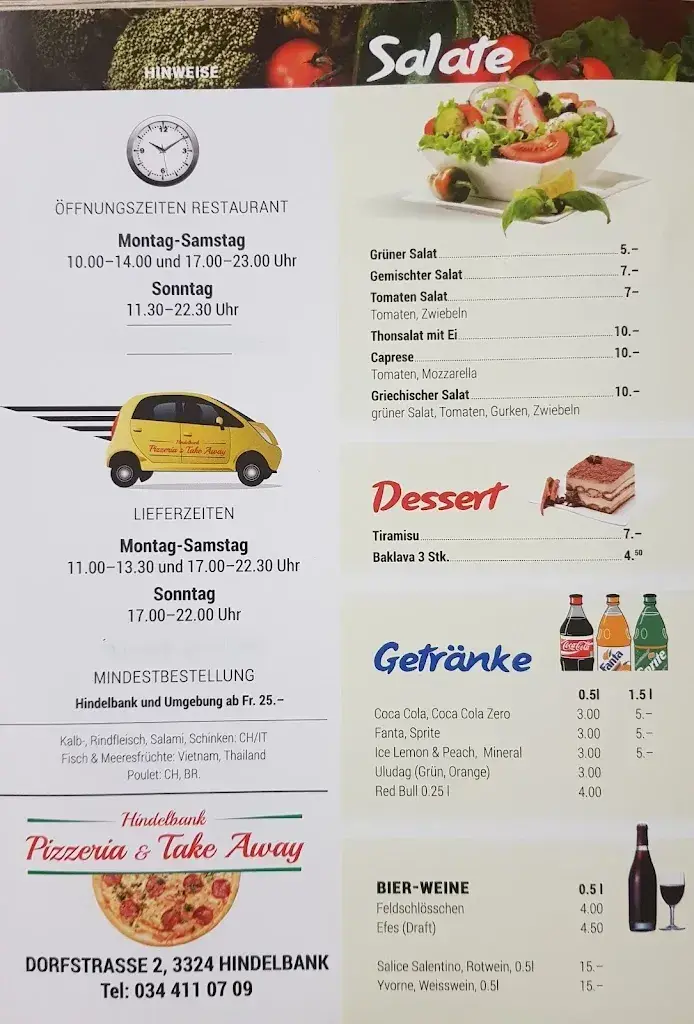 Pizzeria & Kebap Take Away restaurant in Hindelbank