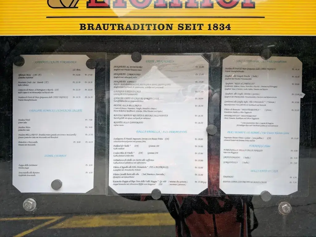 Menu_TCS Ristorante Pizzeria Bellariva_Gordevio_imagen_1