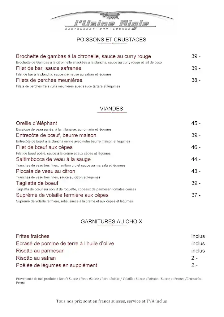 Menu_Restaurant L' Usine Aigle_Aigle_image_2